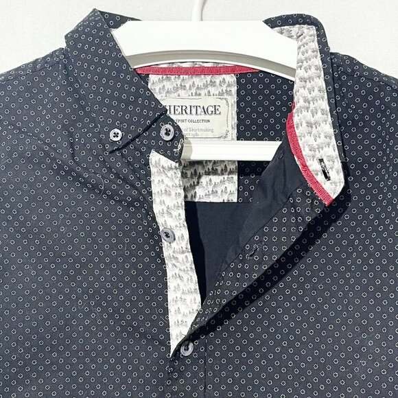 Heritage report collection mens button front shirt size XL slim fit - Picture 2 of 8